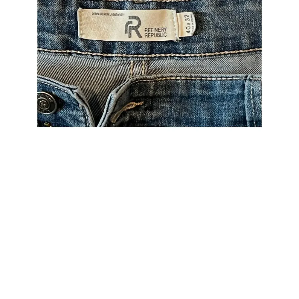 Refinery Republic Straight Leg Blue Jeans Mens 40x32